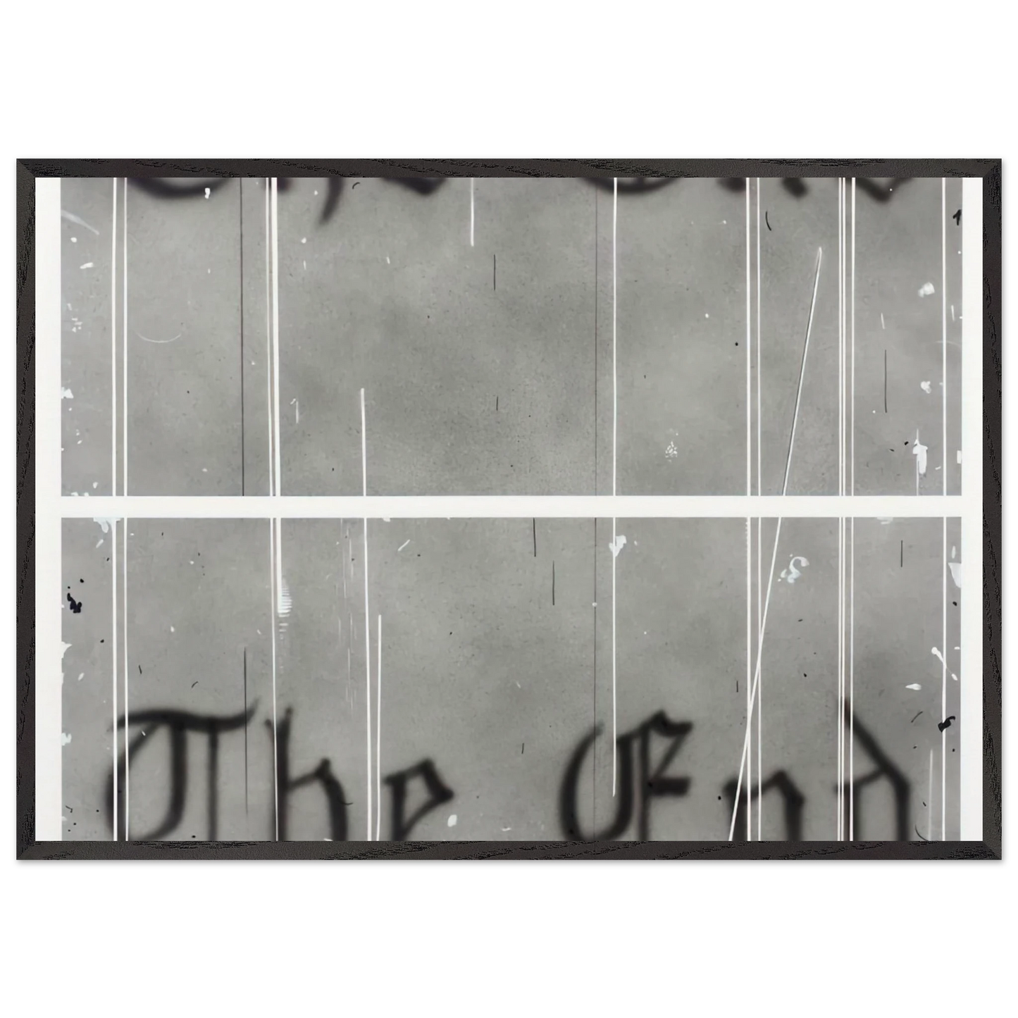 THE END 1 1993 - Edward Ruscha 70x100 cm / 28x40 inches Framed Art Print – Black Wooden Frame