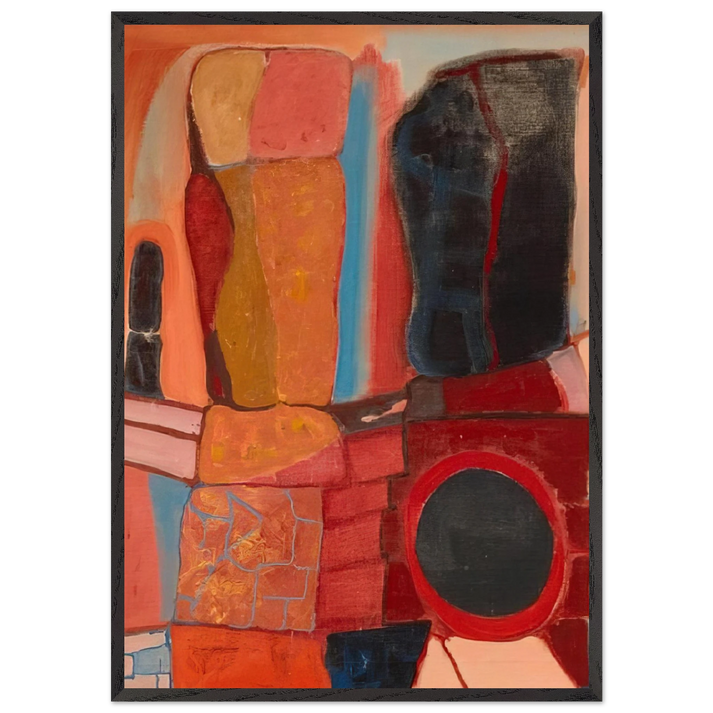 Rock Totems - 1948 - John Ferren 70x100 cm / 28x40 inches Framed Art Print – Black Wooden Frame