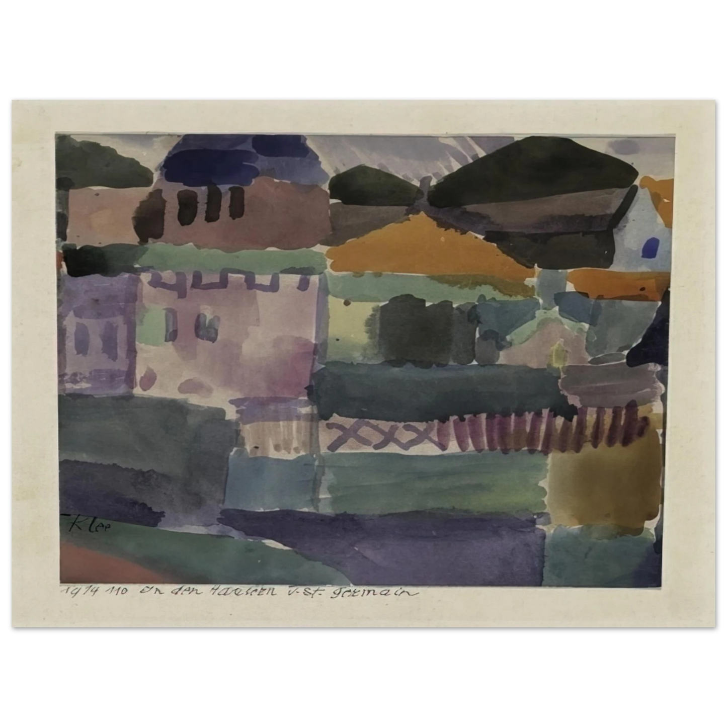 Paul Klee - IN THE HOUSES OF ST GERMAIN 1914 75x100 cm / 30x40inches Fine Art Poster