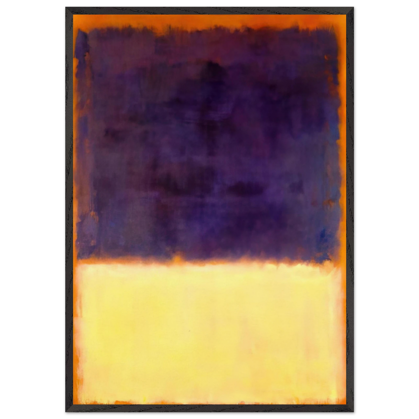 Red Orange Tan and Purple - 1954 - Mark Rothko 70x100 cm / 28x40 inches Framed Art Print – Black Wooden Frame