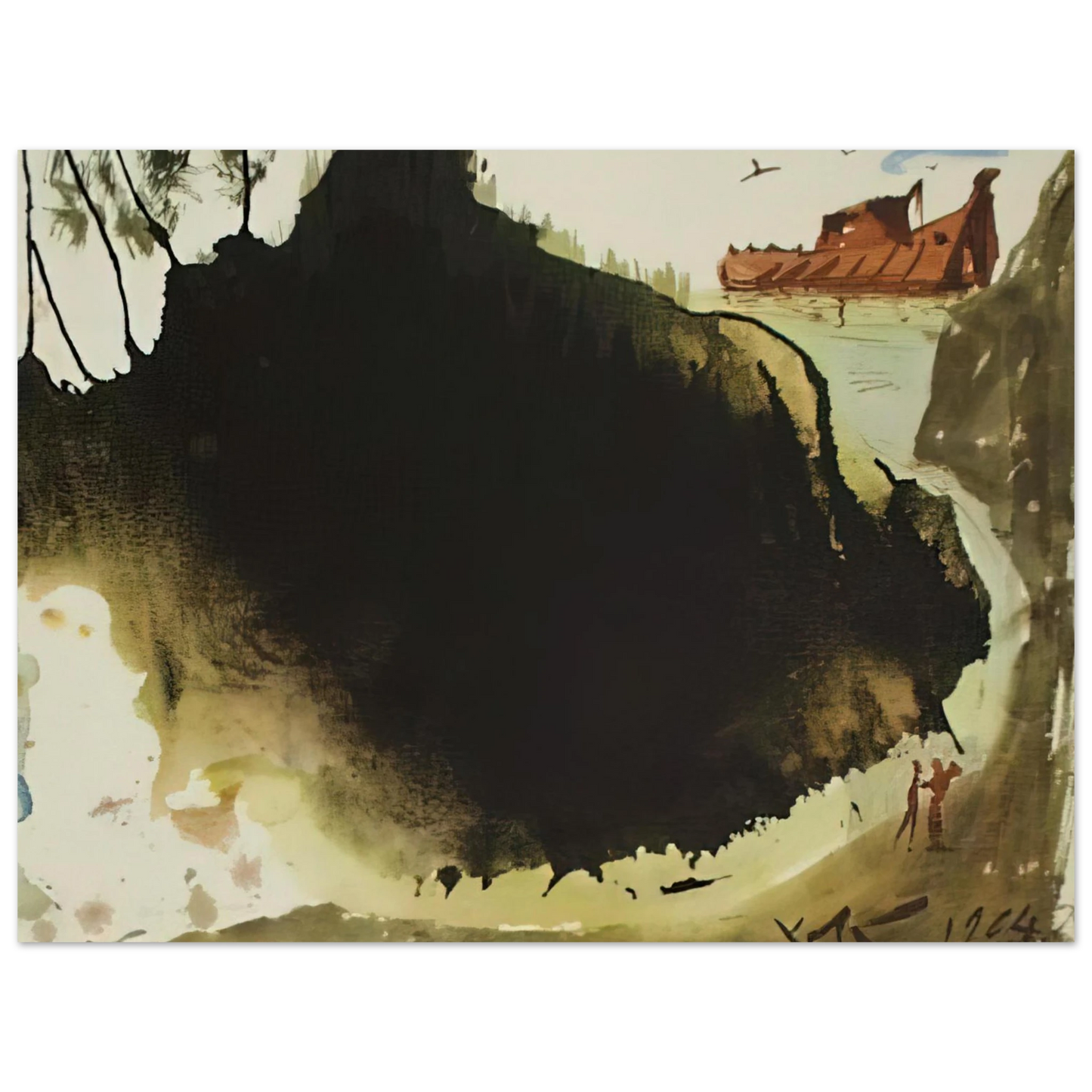 Salvador Dali - AQUAE DILUVII SUPER TERRAM GENESIS 6 17 1967 75x100 cm / 30x40inches Fine Art Poster