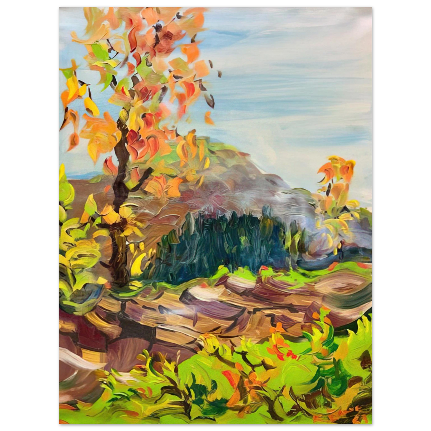 Konrad Zuse - Milseburg in a Röhn Landscape 75x100 cm / 30x40inches Fine Art Poster
