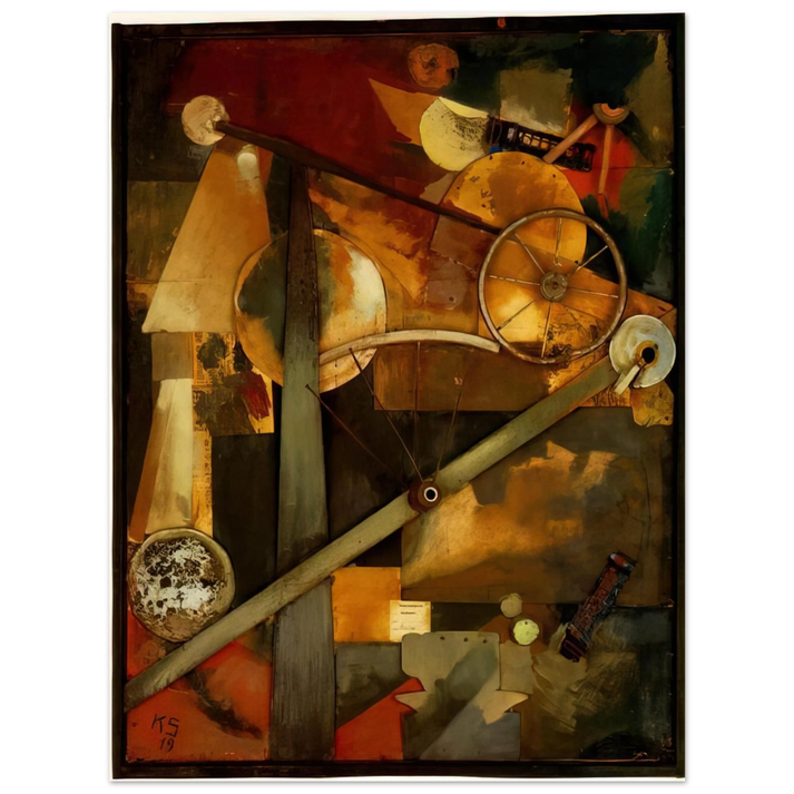 Kurt Schwitters - CONSTRUCTION FOR NOBLE LADIES 1919 75x100 cm / 30x40inches Fine Art Poster