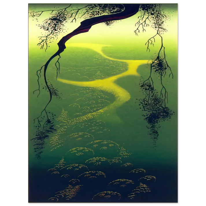Eyvind Earle - Green Mist 75x100 cm / 30x40inches Fine Art Poster