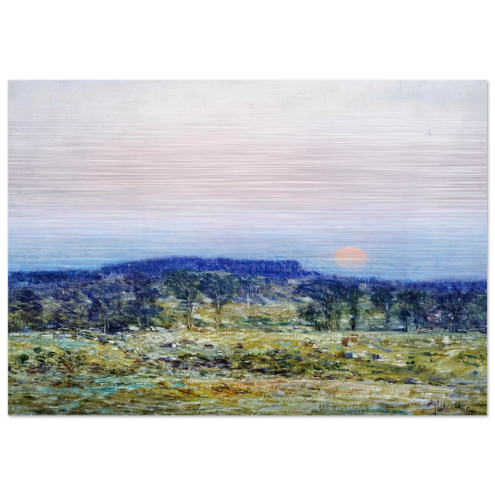 September Moonrise - Childe Hassam Brushed Aluminum Print - 70x100 cm / 28x40 inches | Childe Hassam Aluminum Print | Childe Hassam Prints