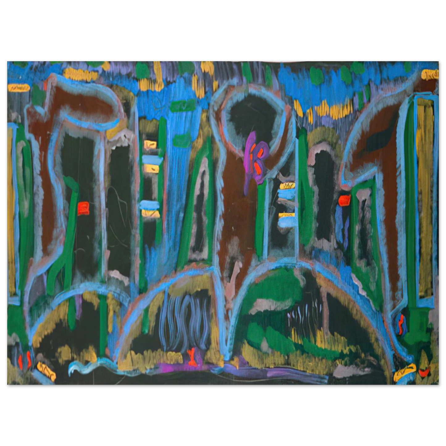 Betty Parsons - Garden in Saint Denis - 1980 75x100 cm / 30x40inches Fine Art Poster