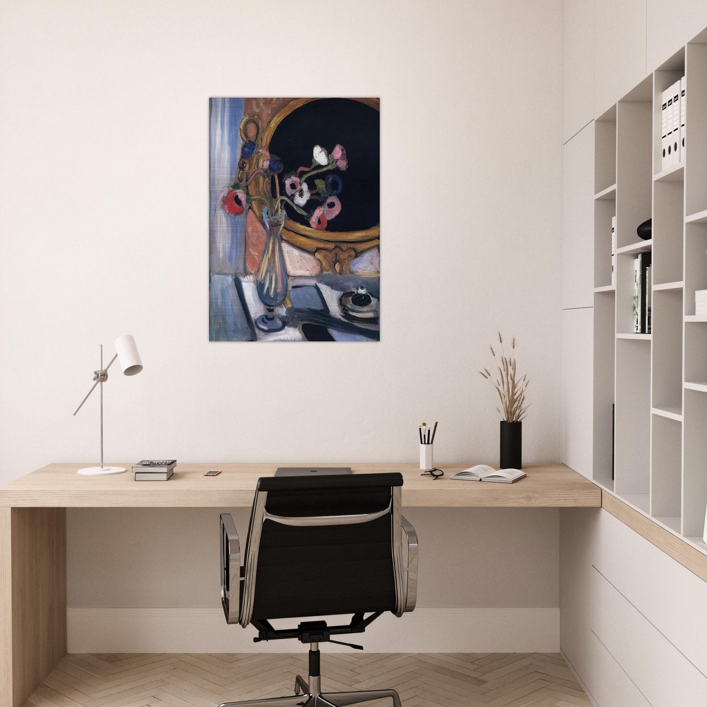 ANEMONE AND MIRROR 1920 - Henri Matisse Brushed Aluminum Print - 70x100 cm / 28x40 inches | Henri Matisse Aluminum Print | Henri Matisse Prints