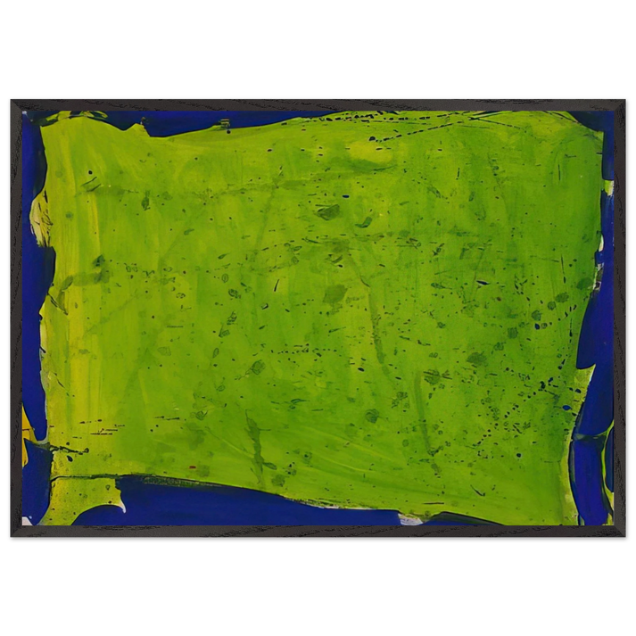 Untitled Blue-Green - Sam Francis 70x100 cm / 28x40 inches Framed Art Print – Black Wooden Frame