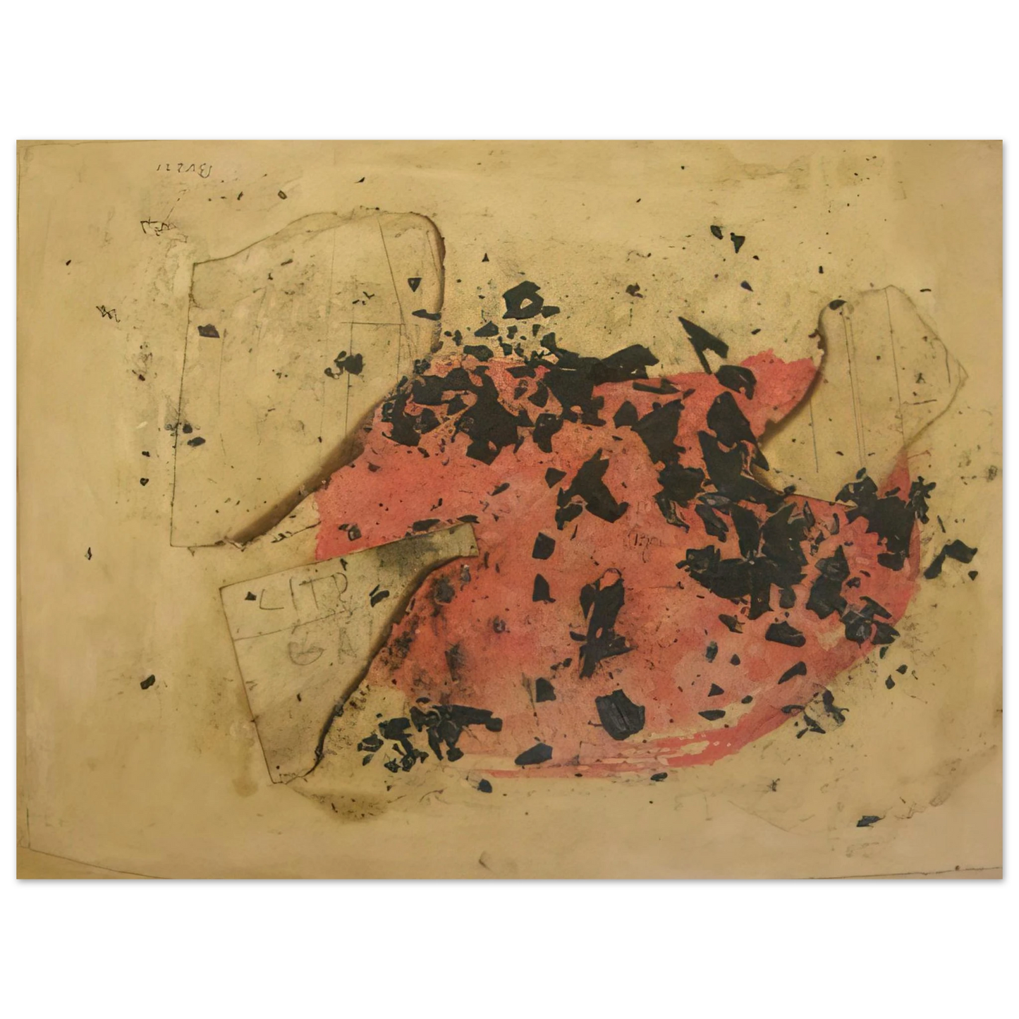 Alberto Burri - Combustione - 1957 75x100 cm / 30x40inches Fine Art Poster