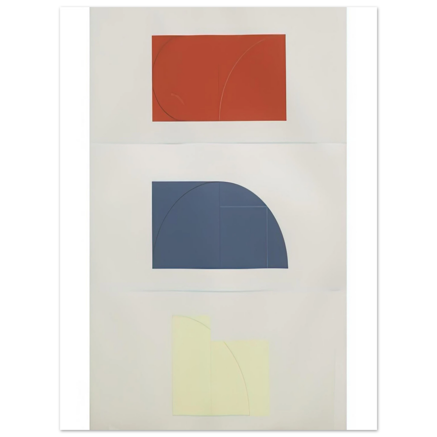 Robert Mangold - SERIES OF THREE 1984 75x100 cm / 30x40inches Fine Art Poster