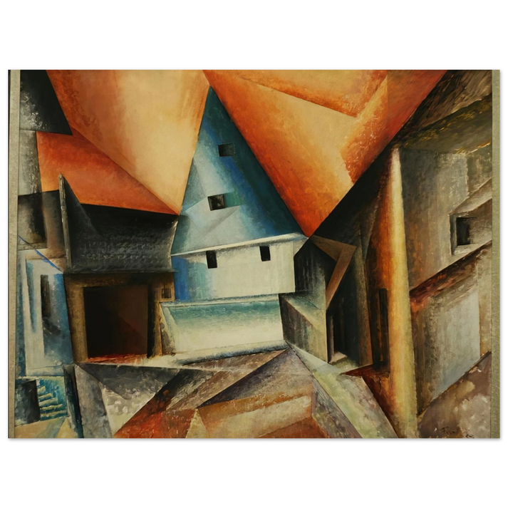 Lyonel Feininger - OBERWEIMAR 1921 75x100 cm / 30x40inches Fine Art Poster