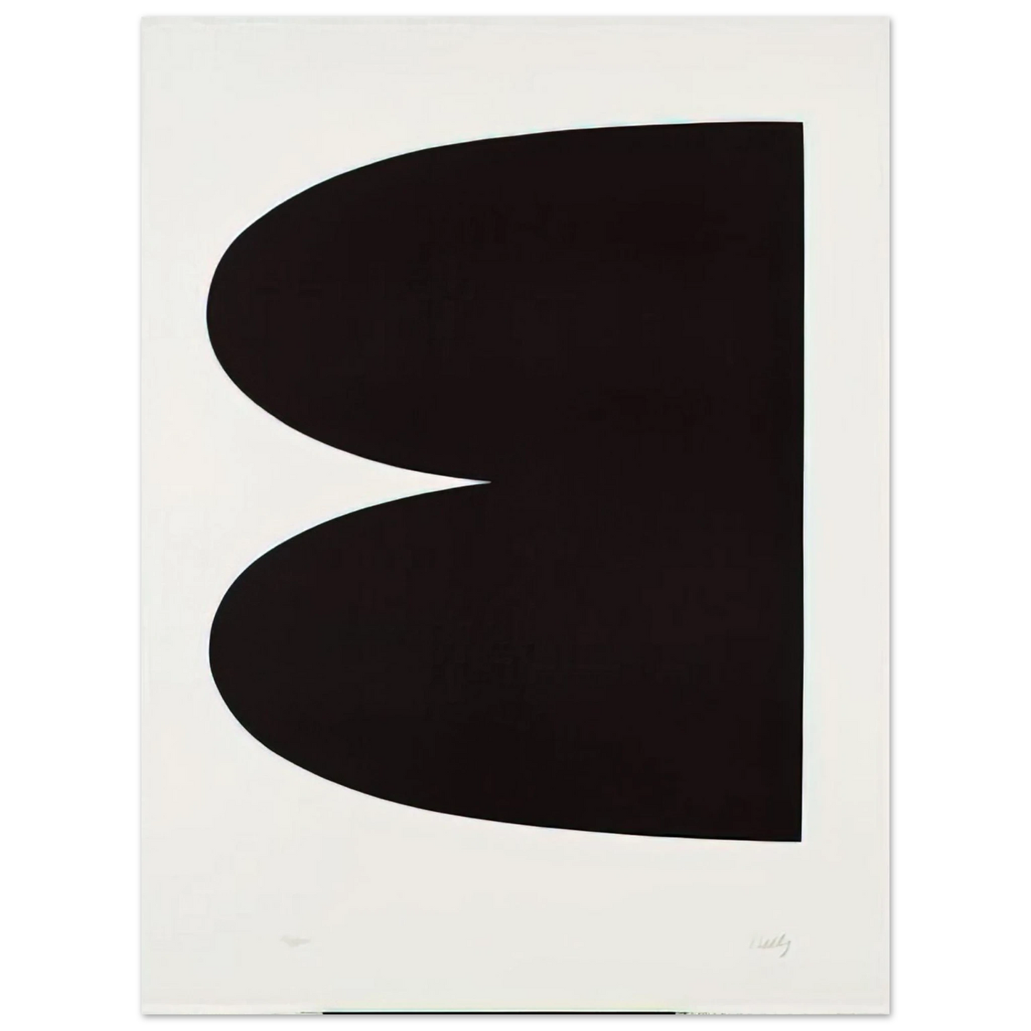 Ellsworth Kelly - Black from Suite of Twenty-Seven Color Lithographs 75x100 cm / 30x40inches Fine Art Poster
