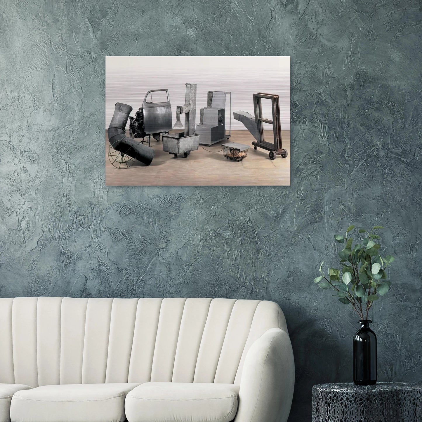 ORACLE 1965 - Robert Rauschenberg Brushed Aluminum Print - 70x100 cm / 28x40 inches | Robert Rauschenberg Aluminum Print | Robert Rauschenberg Prints
