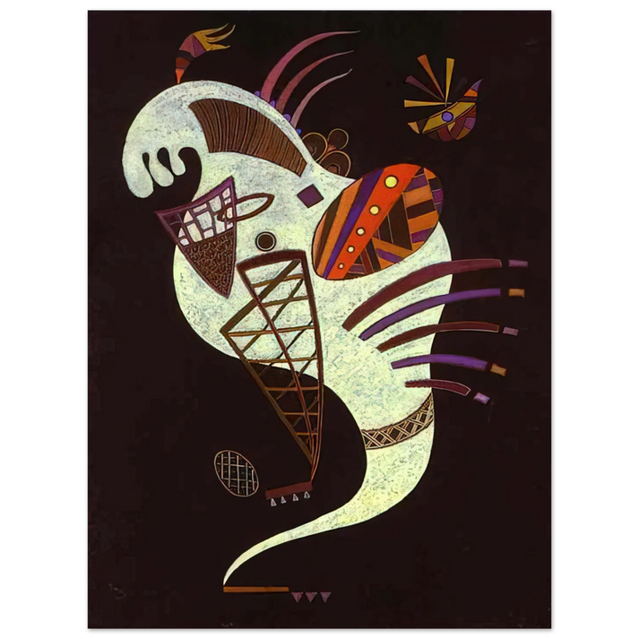 Wassily Kandinsky - WHITE FIGURE 1943 75x100 cm / 30x40inches Fine Art Poster