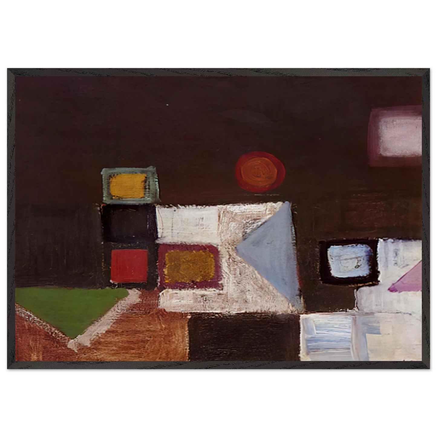 Untitled - 1948 N4 - Victor Pasmore 70x100 cm / 28x40 inches Framed Art Print – Black Wooden Frame