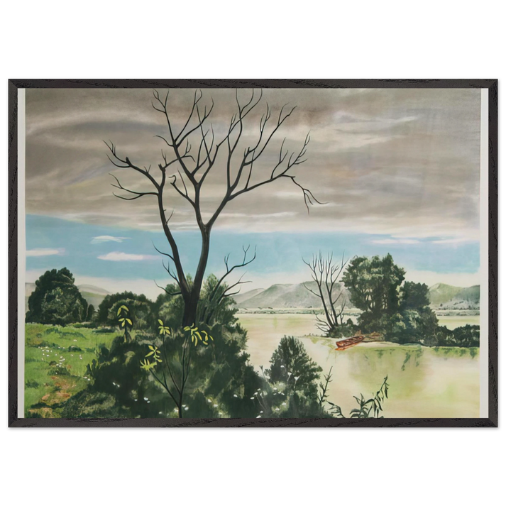 Untitled - Early Spring Landscape - 1979 - Clarence Holbrook Carter 70x100 cm / 28x40 inches Framed Art Print – Black Wooden Frame
