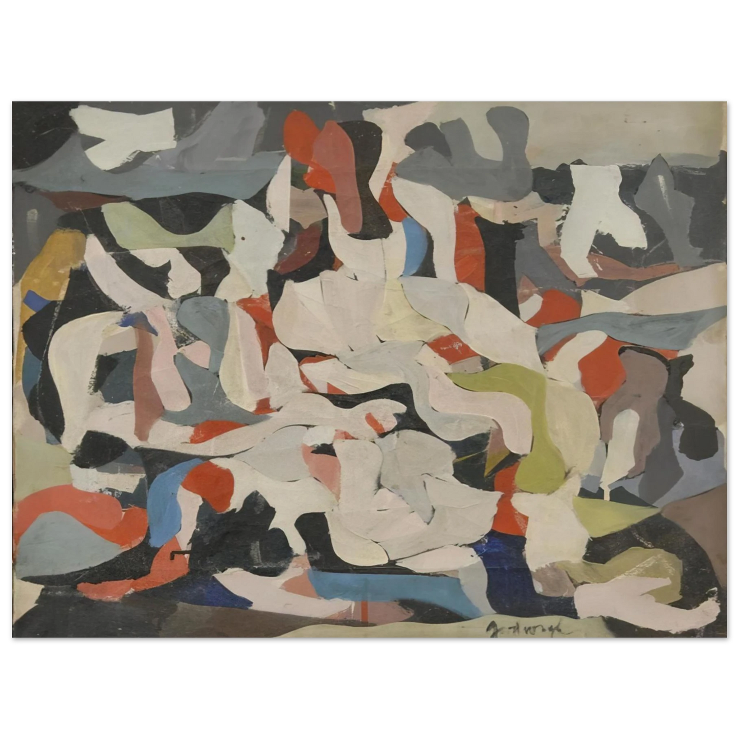 Robert Goodnough - Untitled - Abstract Expressionism 75x100 cm / 30x40inches Fine Art Poster