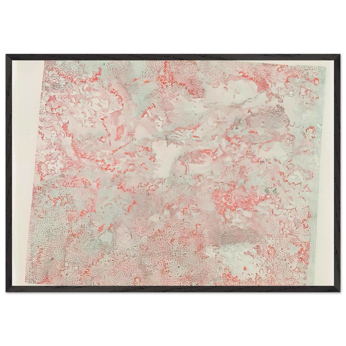 ANAGLYPHIC VIEW MOON ROCKS STEREOSCOPIC IMAGE OF LUNAR SURFACE 1973 - Nancy Graves 70x100 cm / 28x40 inches Framed Art Print – Black Wooden Frame