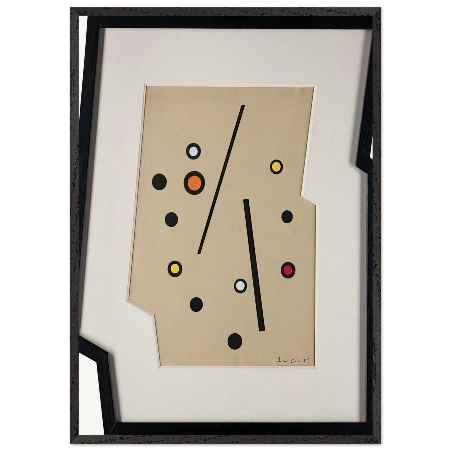 Forme Madi - 1958 - Carmelo Arden Quin 70x100 cm / 28x40 inches Framed Art Print – Black Wooden Frame