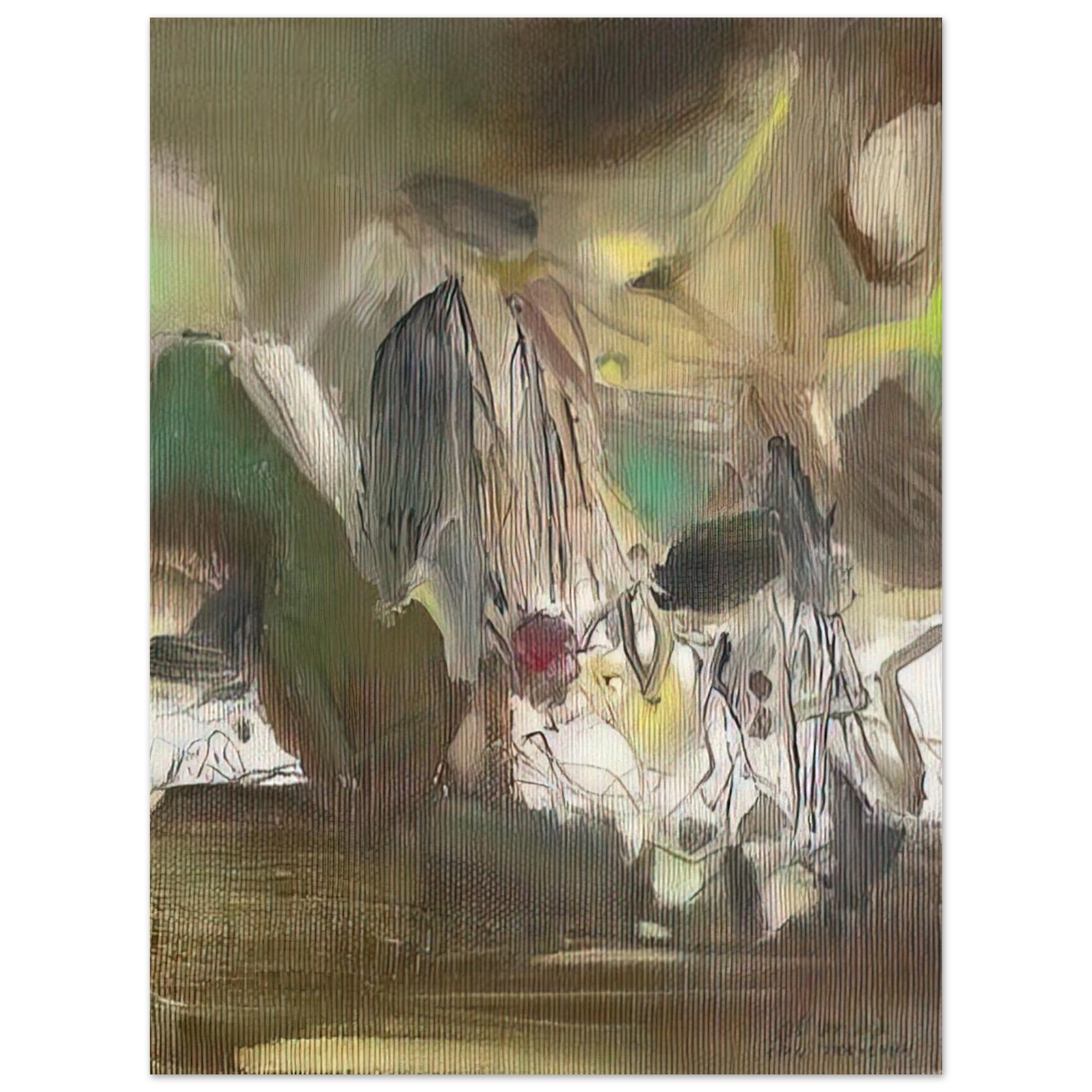 Chu teh Chun - COMPOSITION 1977 75x100 cm / 30x40inches Fine Art Poster