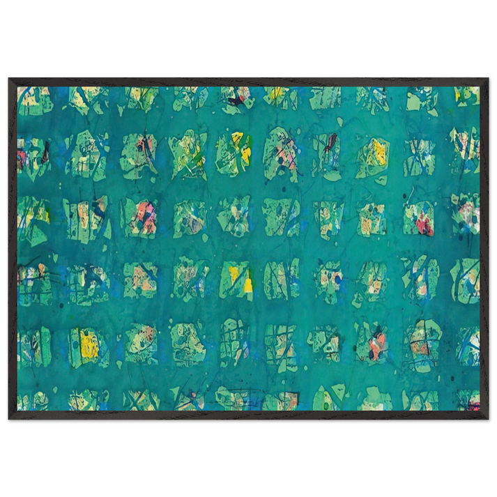 La Primavera Fredda Cold Spring - Sam Francis 70x100 cm / 28x40 inches Framed Art Print – Black Wooden Frame