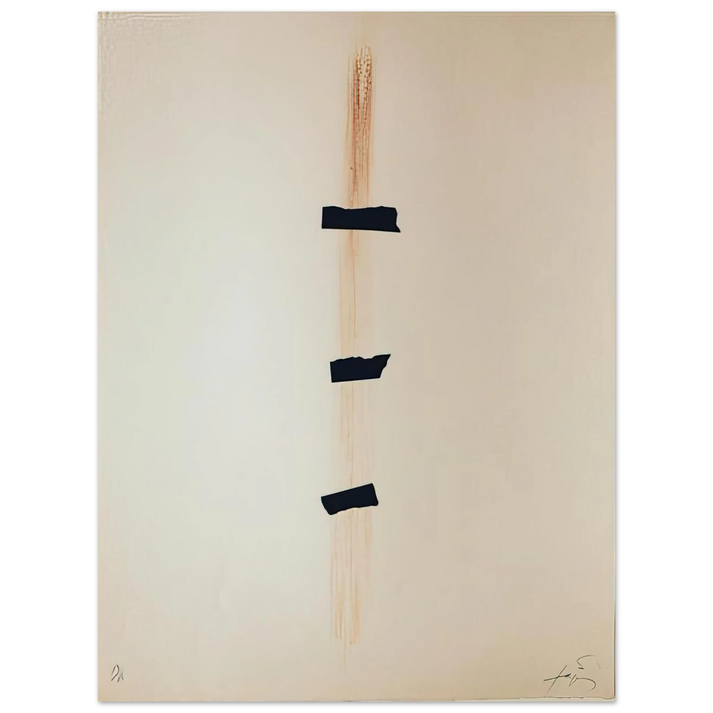 Antoni Tapies - LES TROIS NOIRS 1976 75x100 cm / 30x40inches Fine Art Poster