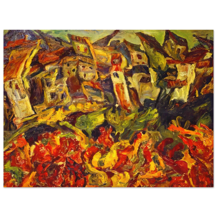 Chaim Soutine - HOUSES WITH POINTED ROOFS 75x100 cm / 30x40inches Fine Art Poster
