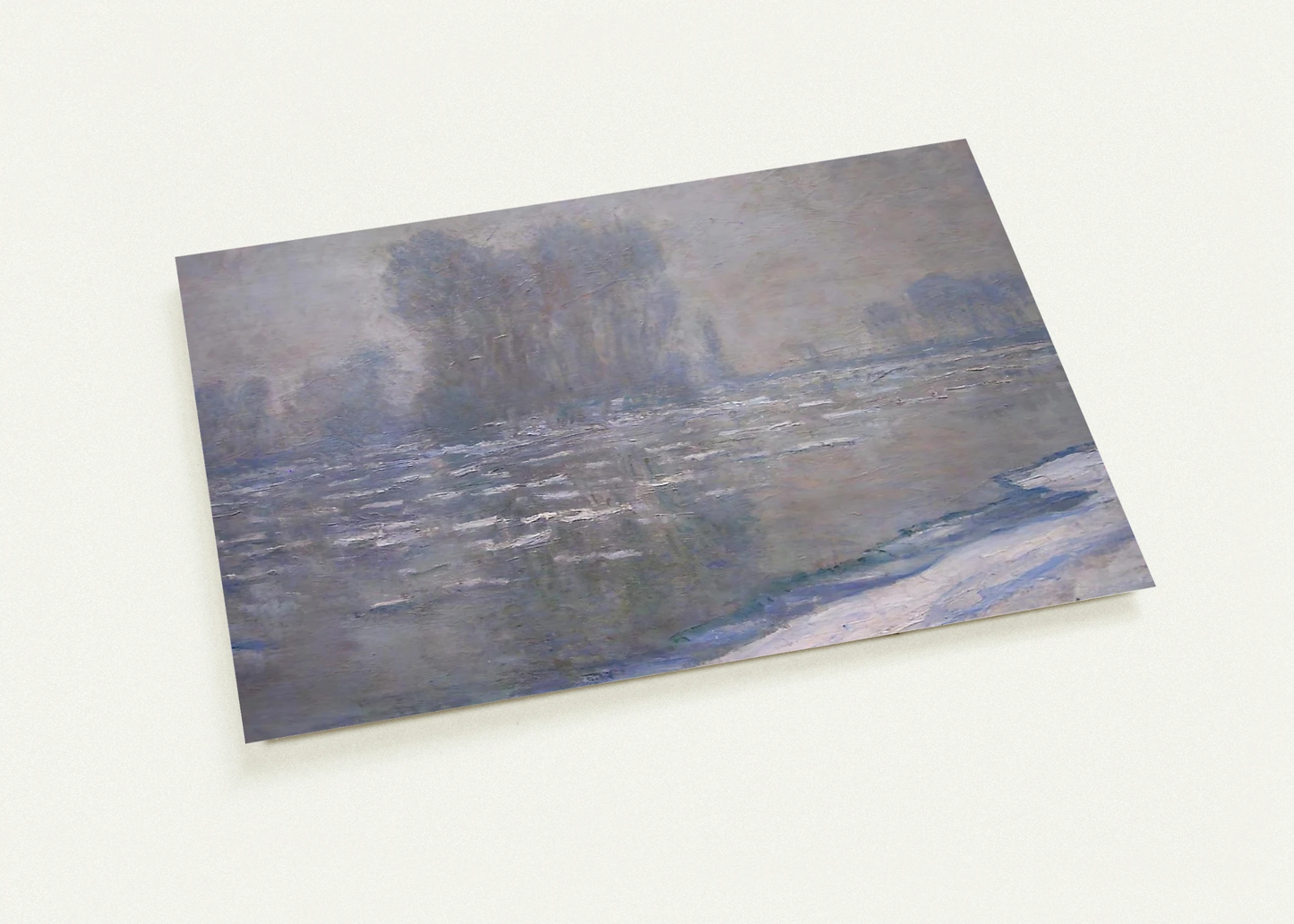 Ice Floes, Misty Morning By claude monet Pack of 10 Post Cards | claude monet Post Cards | A6 (10.5 x 14.8 cm) - 4.1 x 5.8 inches