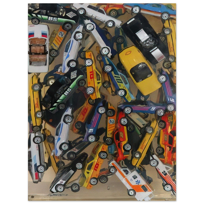 Arman - Car Accumulation Matchbox Cars - 1985 75x100 cm / 30x40inches Fine Art Poster