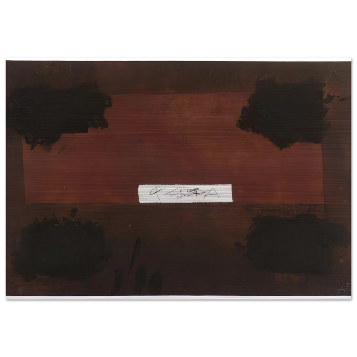PASTED CLOTH 1976 - Antoni Tapies Brushed Aluminum Print - 70x100 cm / 28x40 inches | Antoni Tapies Aluminum Print | Antoni Tapies Prints