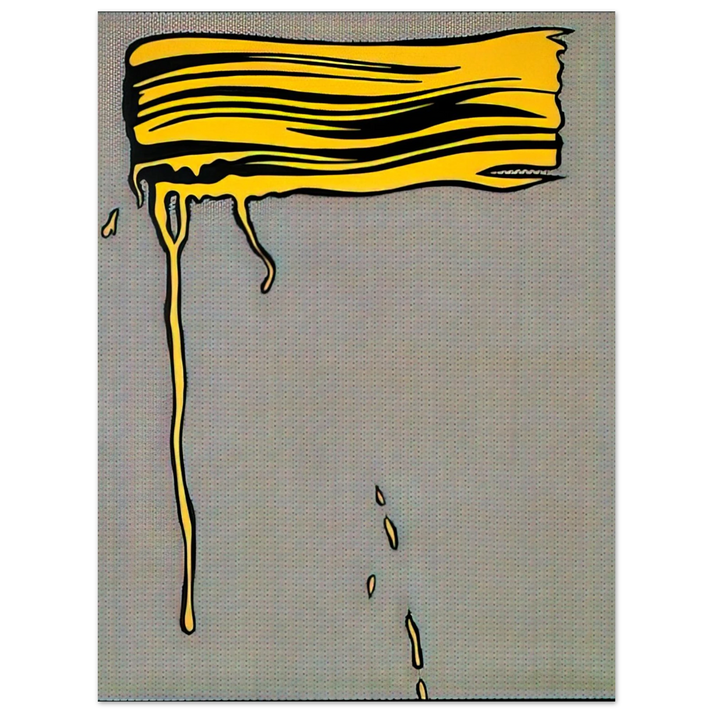 Roy Lichtenstein - YELLOW BRUSHSTROKE I 1965 75x100 cm / 30x40inches Fine Art Poster