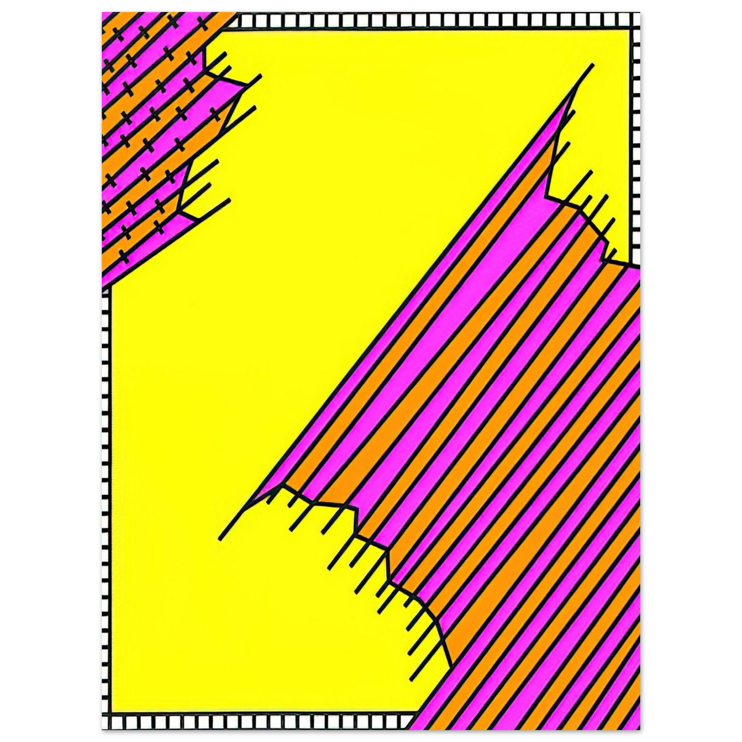 Nicholas Krushenick - Crossover - 1972 75x100 cm / 30x40inches Fine Art Poster