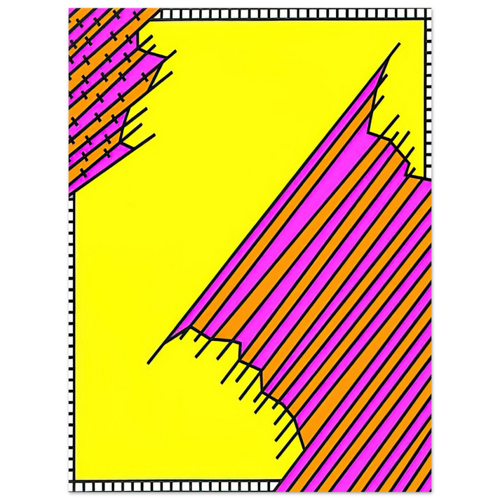 Nicholas Krushenick - Crossover - 1972 75x100 cm / 30x40inches Fine Art Poster