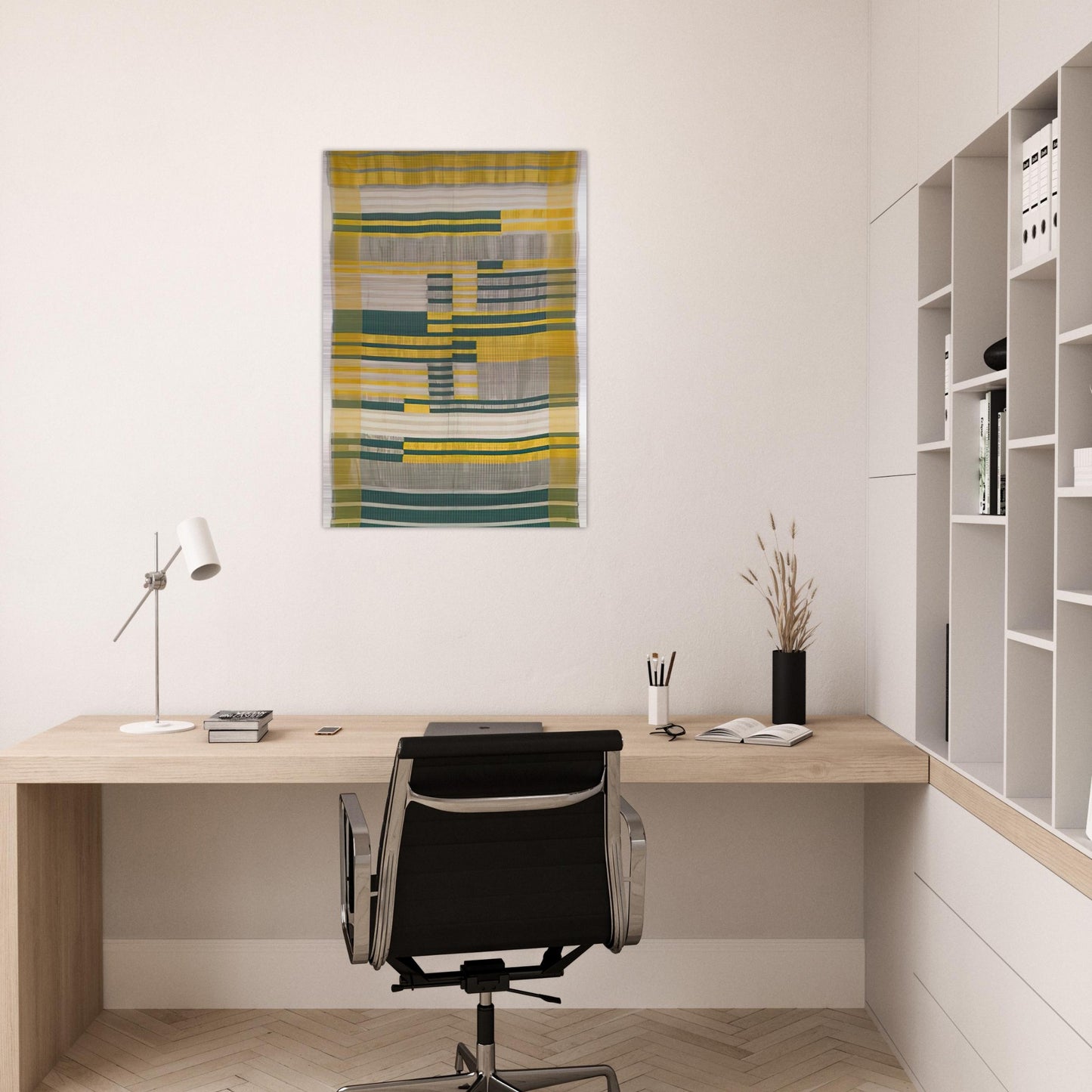 WALL HANGING 1925 - Anni Albers Brushed Aluminum Print - 70x100 cm / 28x40 inches | Anni Albers Aluminum Print | Anni Albers Prints