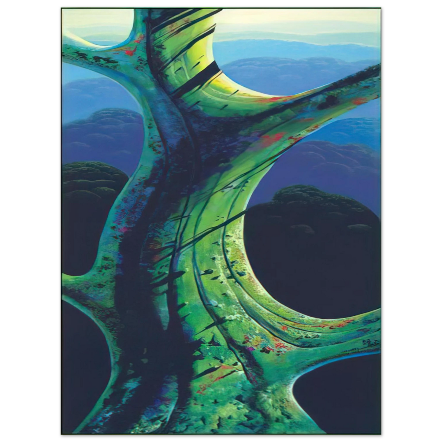 Eyvind Earle - Sky Reach 75x100 cm / 30x40inches Fine Art Poster