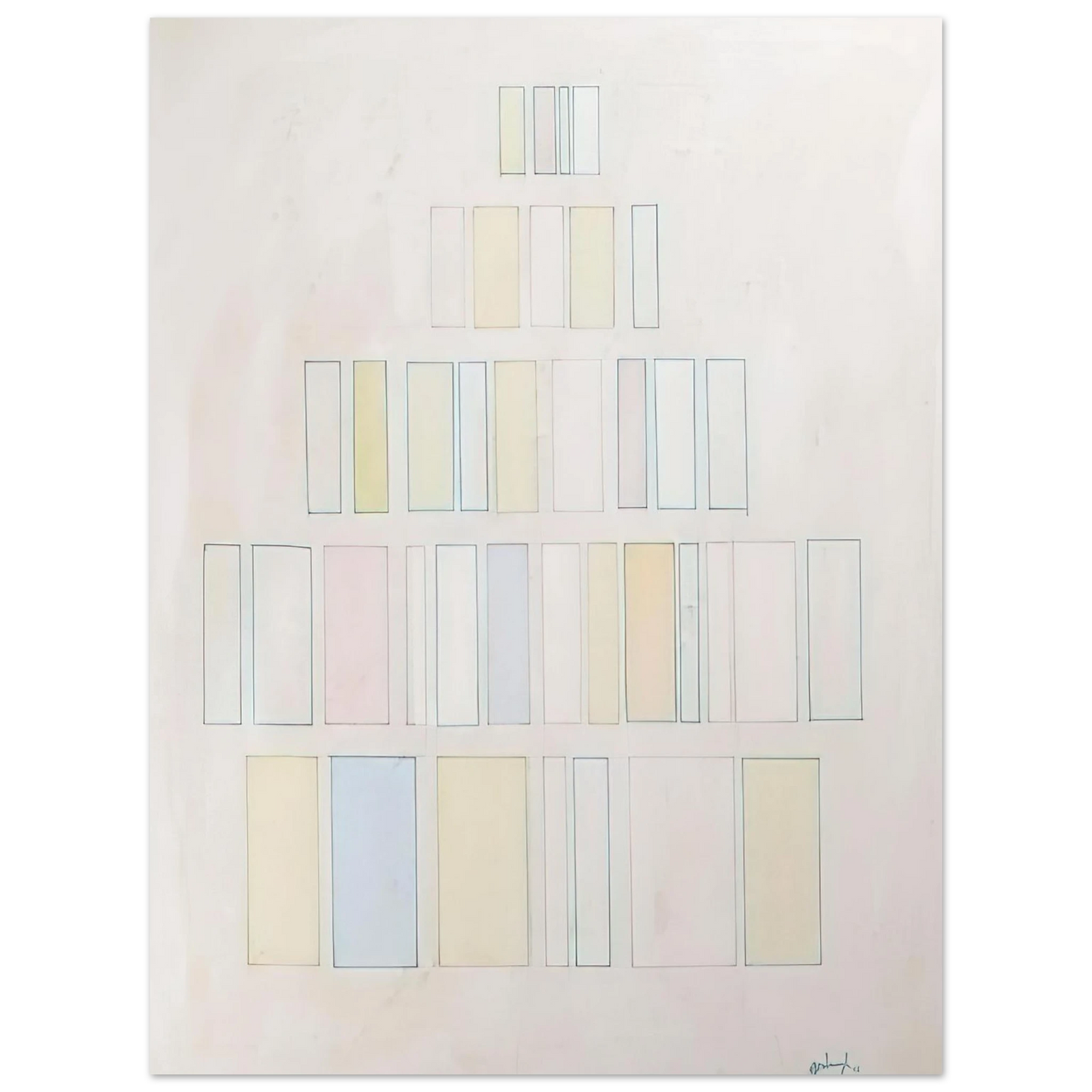 Robert Goodnough - Red and Green with Pale Colors - 1966 75x100 cm / 30x40inches Fine Art Poster