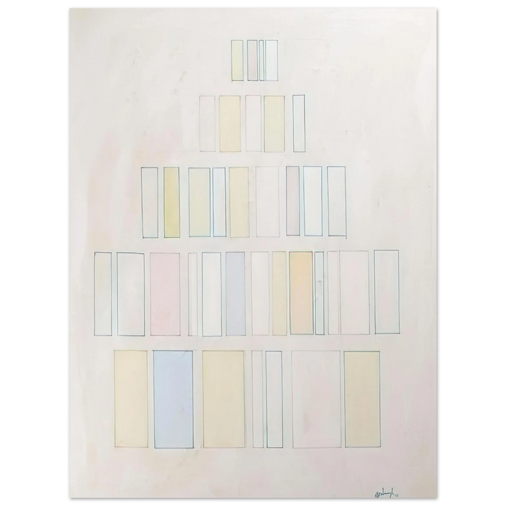 Robert Goodnough - Red and Green with Pale Colors - 1966 75x100 cm / 30x40inches Fine Art Poster