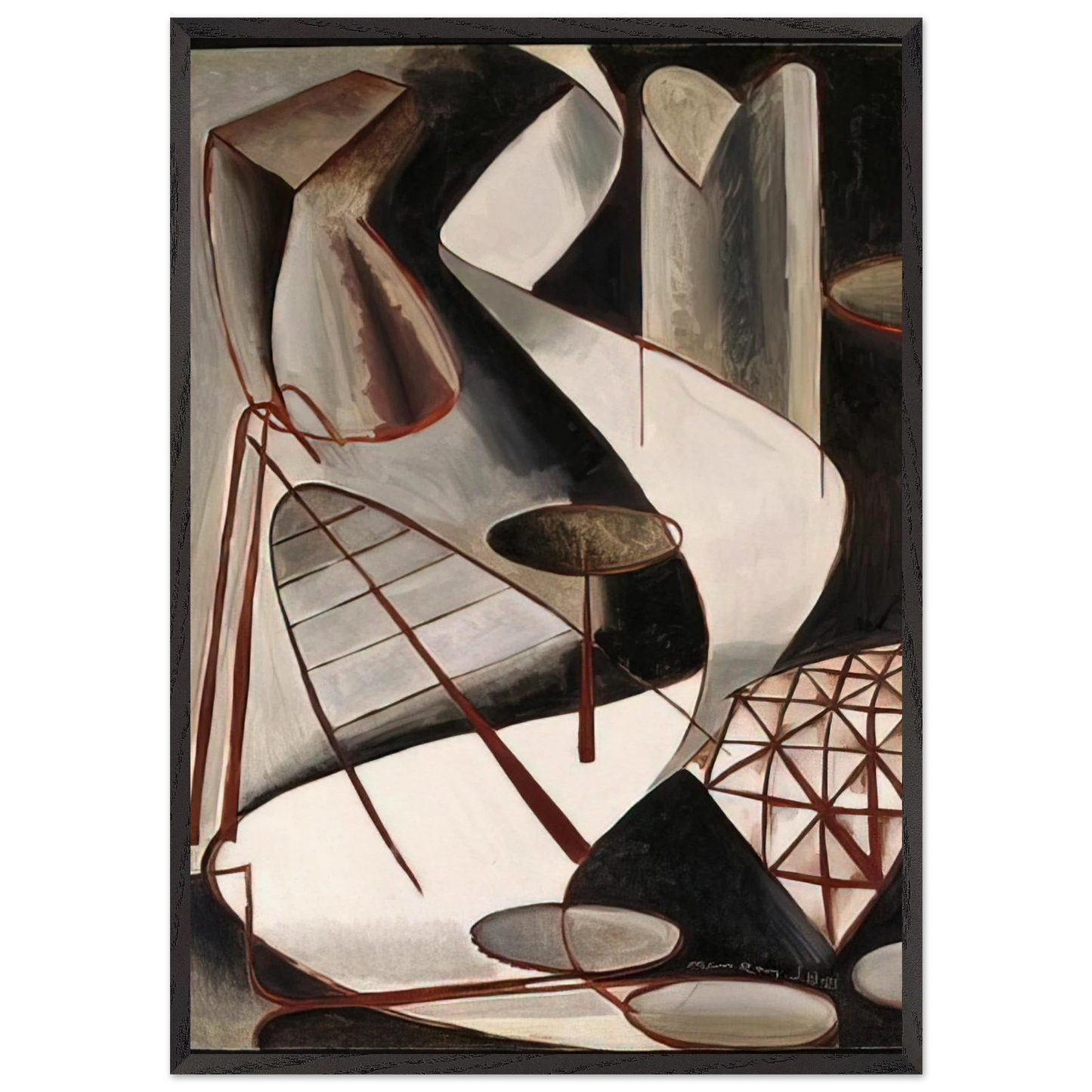 RETURN TO REASON - Man Ray 70x100 cm / 28x40 inches Framed Art Print – Black Wooden Frame