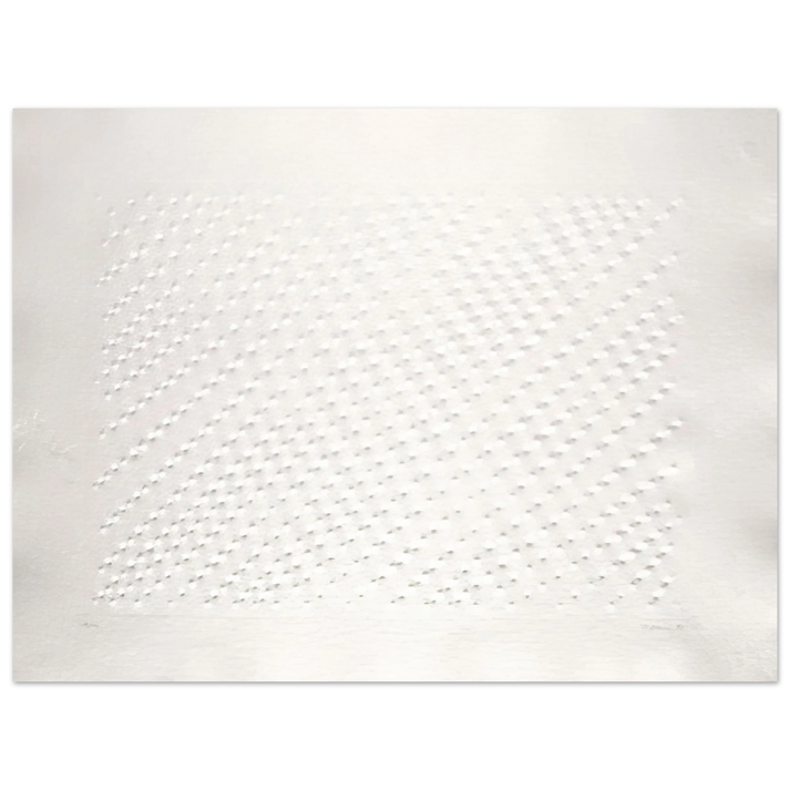 Enrico Castellani - Untitled Hommage á Santomaso - Spatialism 75x100 cm / 30x40inches Fine Art Poster