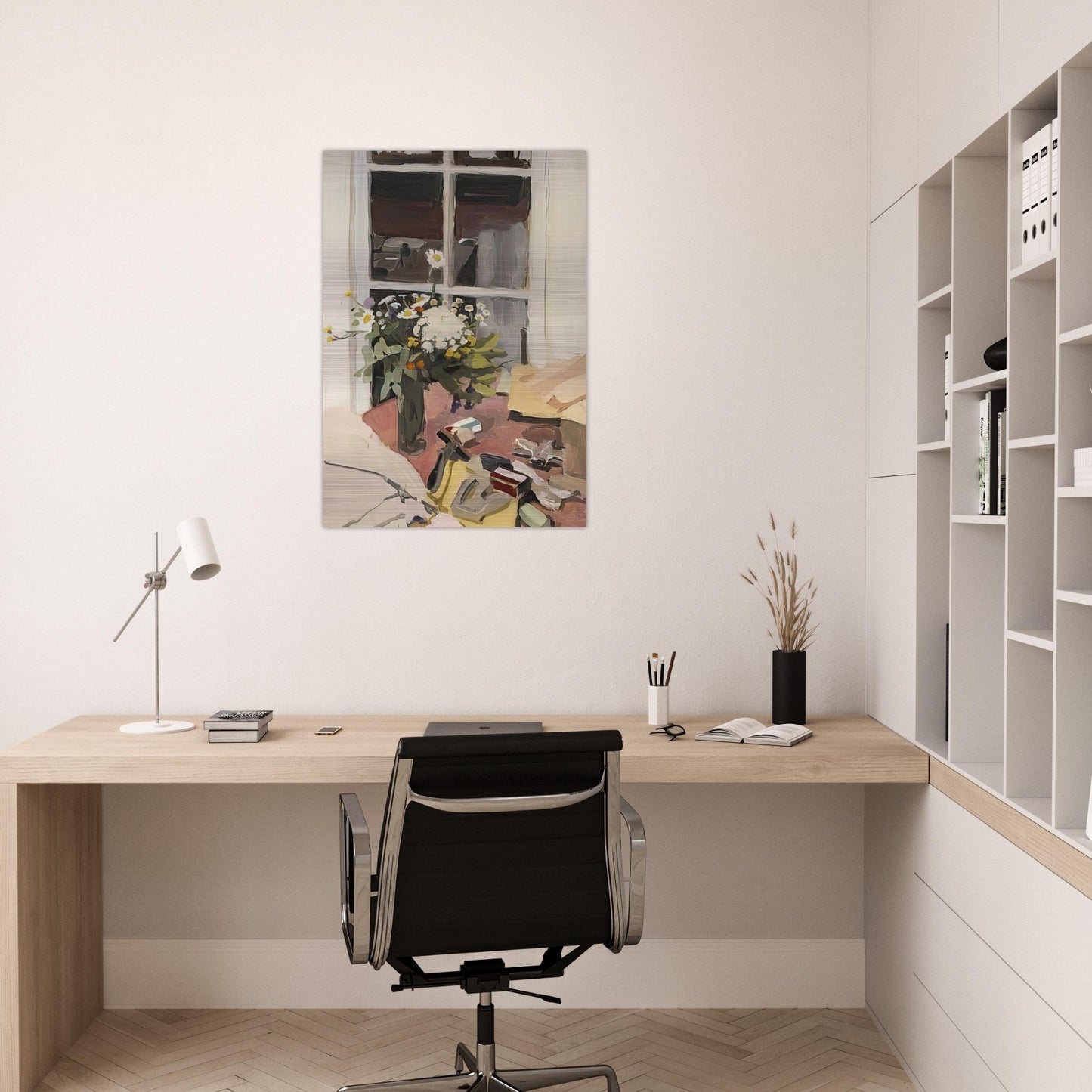 STILL LIFE WITH STAPLER 1970 - Fairfield Porter Brushed Aluminum Print - 70x100 cm / 28x40 inches | Fairfield Porter Aluminum Print | Fairfield Porter Prints