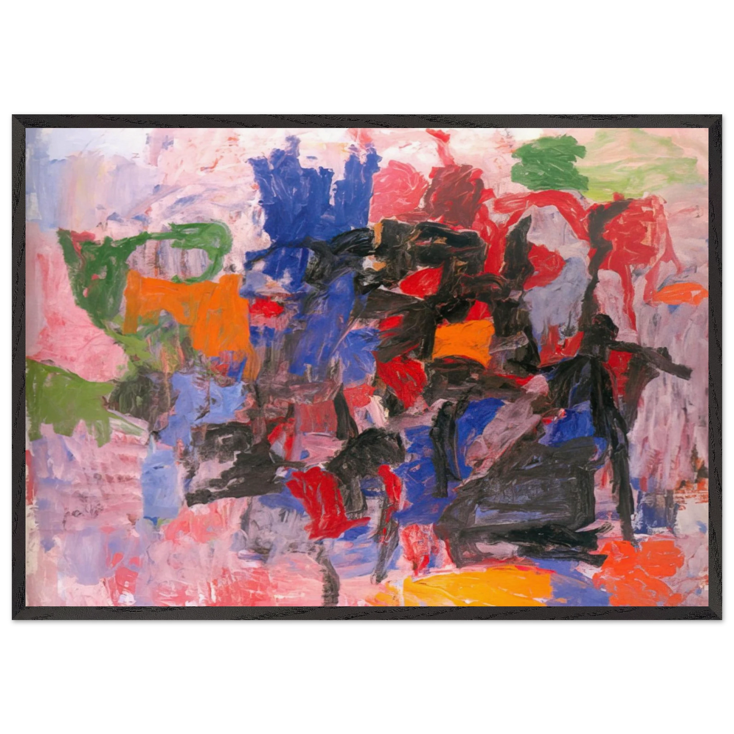 TO FELLINI 1958 - Philip Guston 70x100 cm / 28x40 inches Framed Art Print – Black Wooden Frame