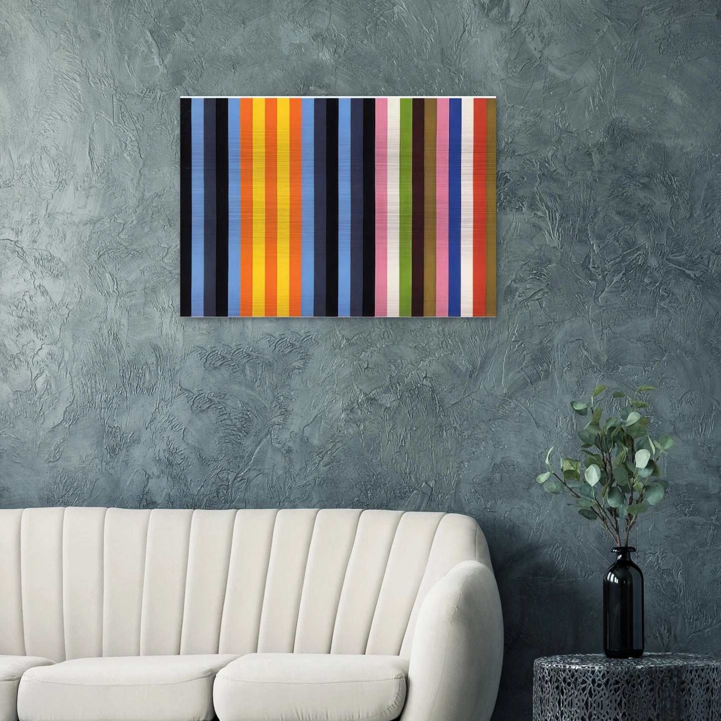 Flower Machine - 1964 - Gene Davis Brushed Aluminum Print - 70x100 cm / 28x40 inches | Gene Davis Aluminum Print | Gene Davis Prints