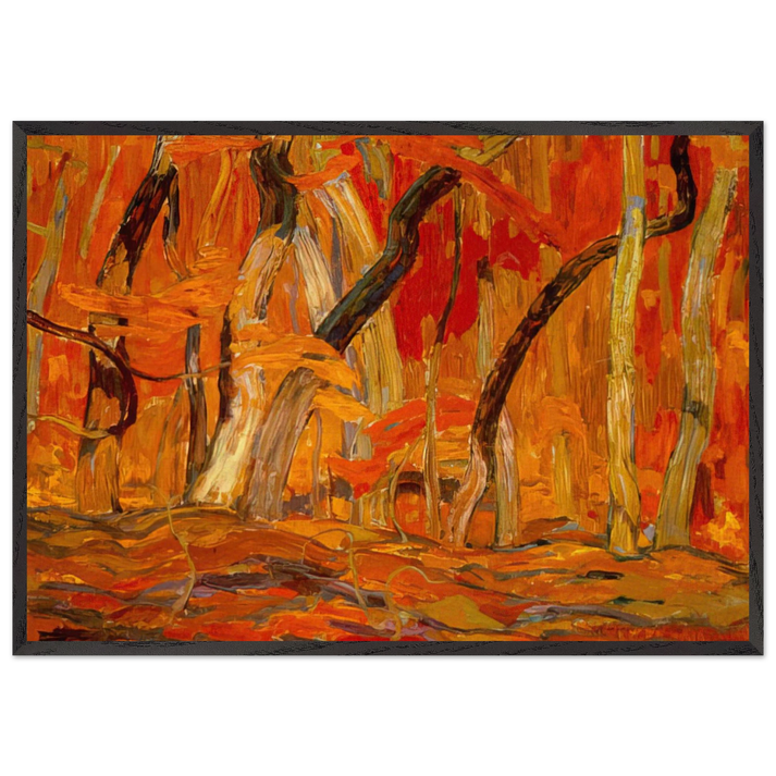 Maple Woods Algoma - 1920 - AY Jackson 70x100 cm / 28x40 inches Framed Art Print – Black Wooden Frame