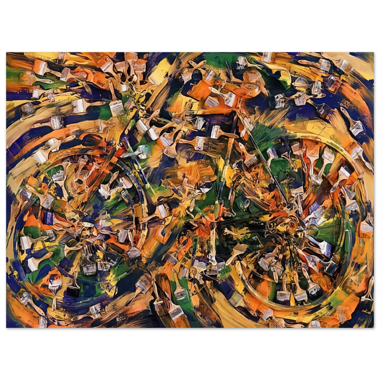 Arman - Wheels of Fortune - 1995 75x100 cm / 30x40inches Fine Art Poster