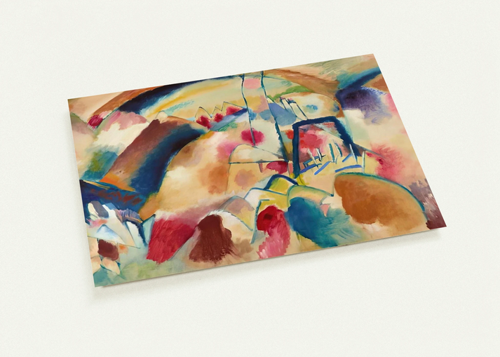 LANDSCAPE WITH CHURCH 1913 By Wassily Kandinsky Pack of 10 Post Cards | Wassily Kandinsky Post Cards | A6 (10.5 x 14.8 cm) - 4.1 x 5.8 inches