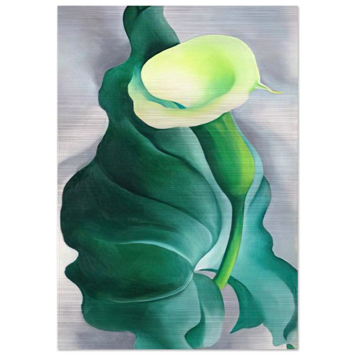 Calla Lily Lily-Yellow No. 2 - Georgia O'Keeffe Brushed Aluminum Print - 70x100 cm / 28x40 inches | Georgia O'Keeffe Aluminum Print | Georgia O'Keeffe Prints