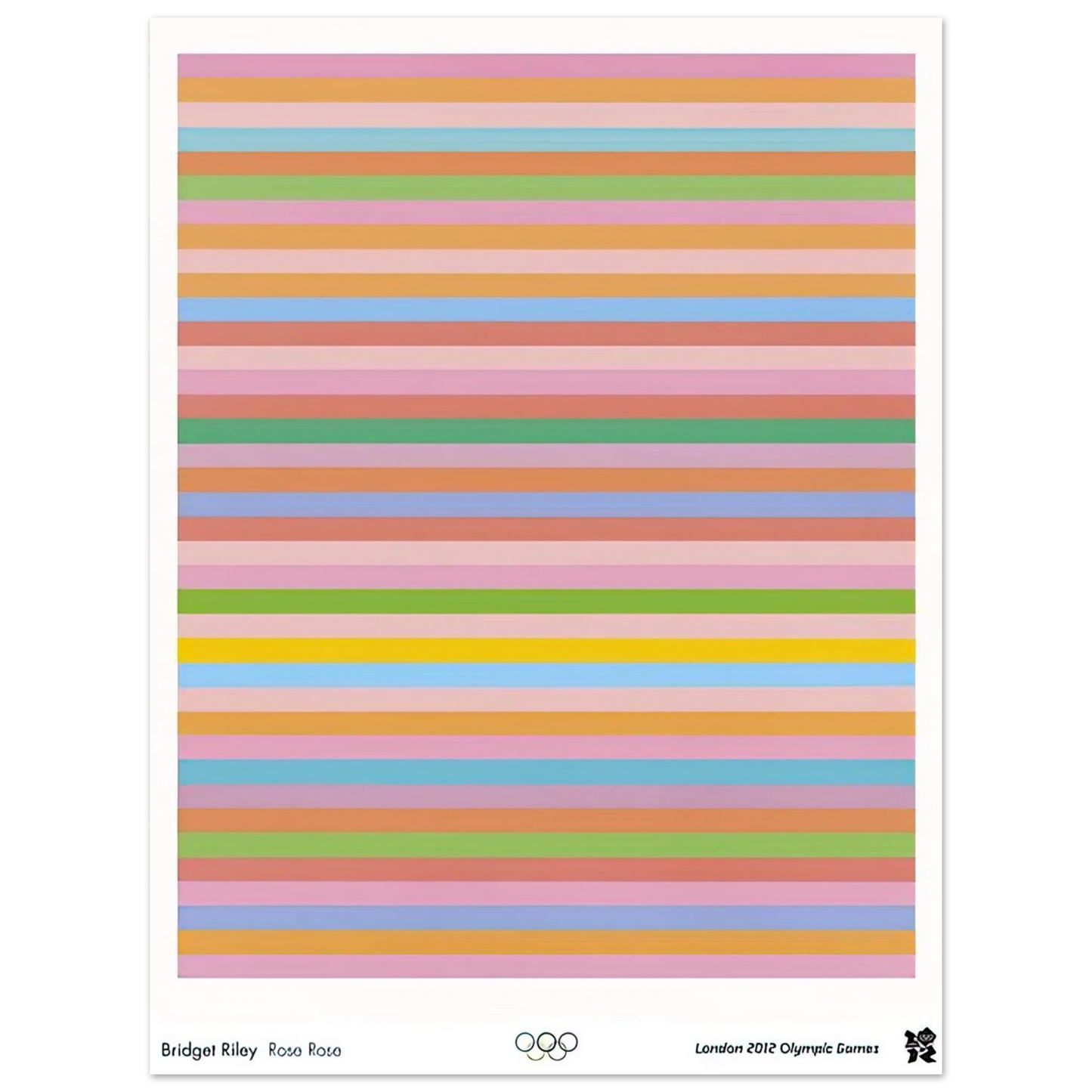Bridget Riley - ROSE ROSE LONDON 2012 OLYMPIC GAMES POSTER 2012 75x100 cm / 30x40inches Fine Art Poster