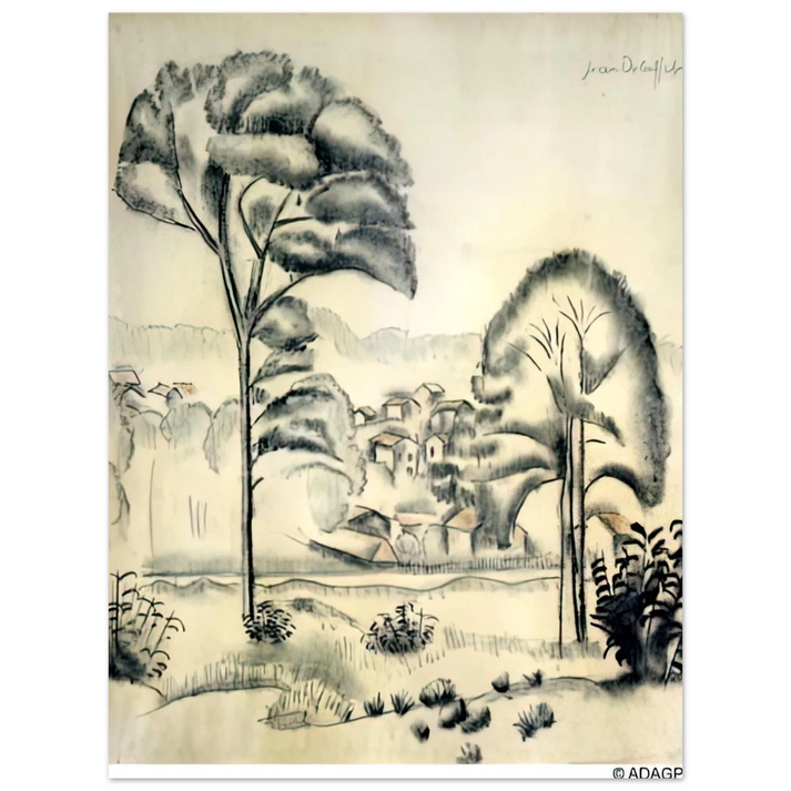 Jean Dubuffet - LANDSCAPE OF ALGERIA 75x100 cm / 30x40inches Fine Art Poster