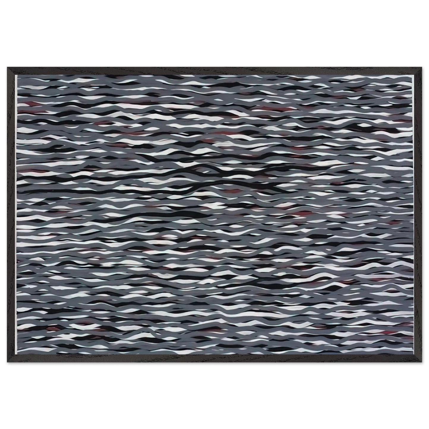 Horizontal Lines of Color - Sol LeWitt 70x100 cm / 28x40 inches Framed Art Print – Black Wooden Frame