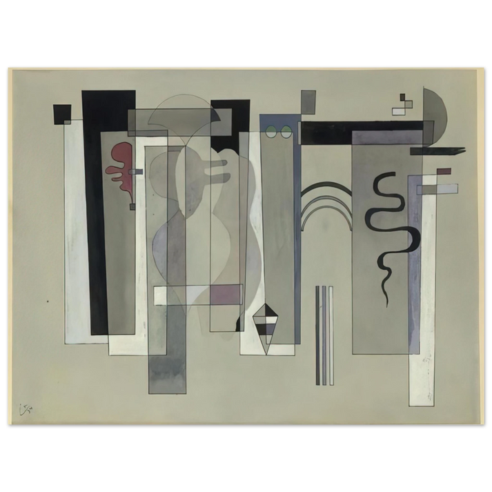 Wassily Kandinsky - SURFACES MEETING 1934 75x100 cm / 30x40inches Fine Art Poster